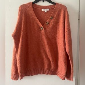 Adyson Parker Orange Sweater Size Large